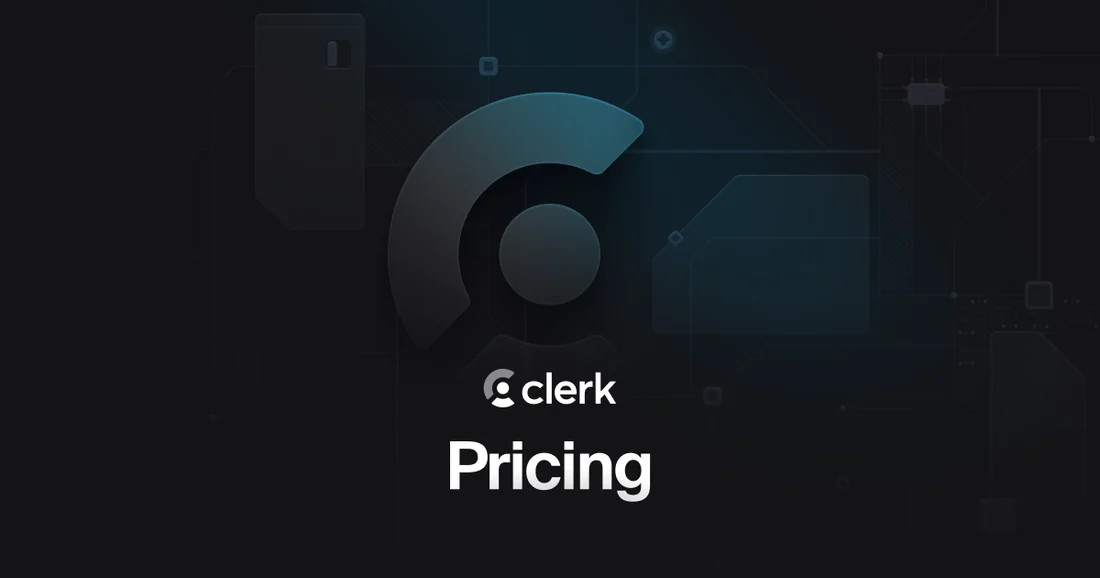 Visual for this record: clerk-pricing-and-monthly-active-user-page