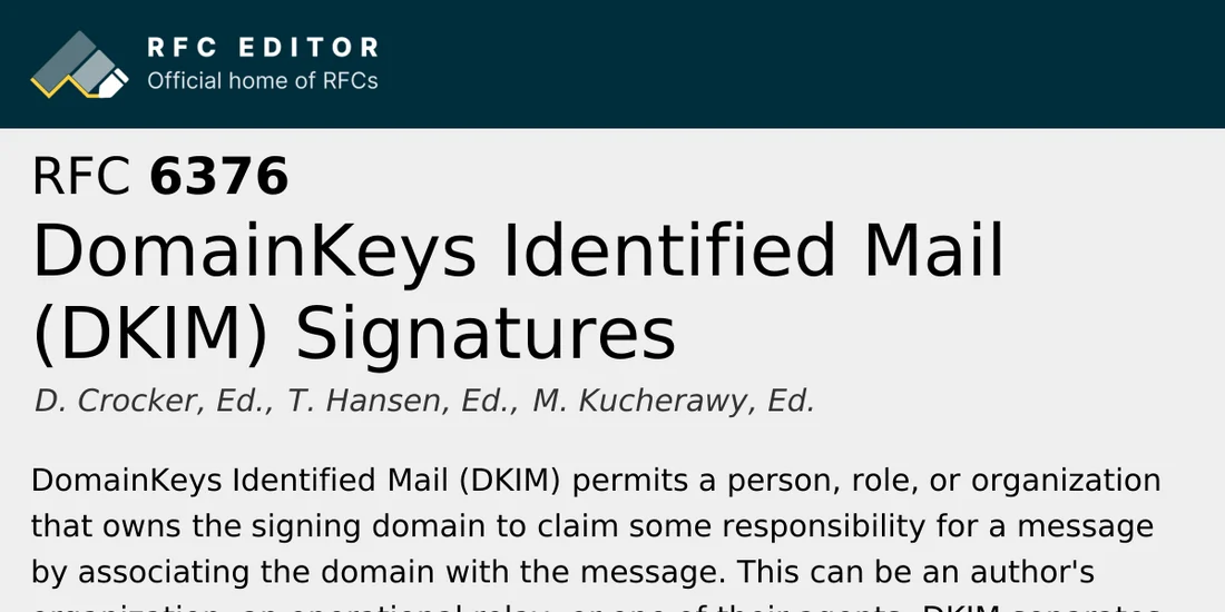 Visual for this record: Three IETF standards decide whether a founder's email arrives