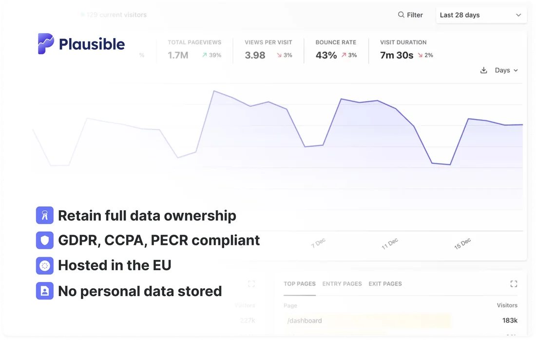 Visual for this record: Plausible's no-cookie claim is the vendor's own legal reading