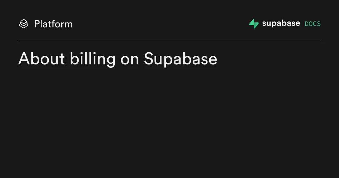 Visual for this record: Supabase splits its subscription price from its compute bill